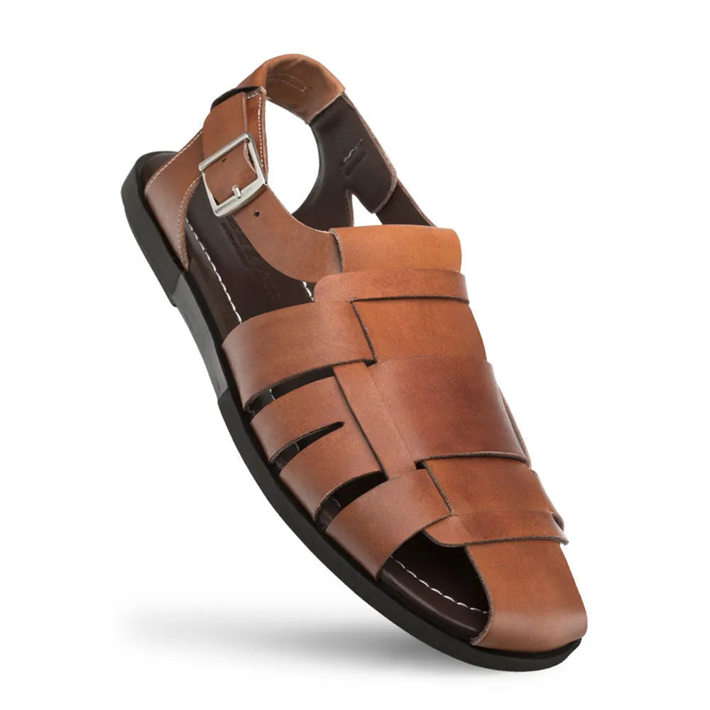 Mezlan Fisherman Sandal Cognac