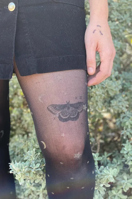 night moth temporary tattoo