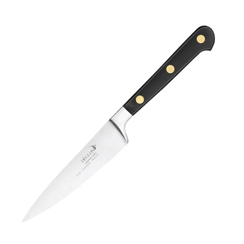 Office Kitchen Knife Grand Chef 3.94 inch Pressed Wood Rivet - Deglon