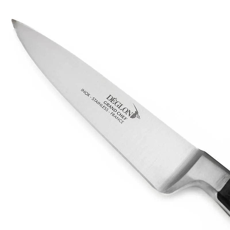 Office Kitchen Knife Grand Chef 3.94 inch Pressed Wood Rivet - Deglon