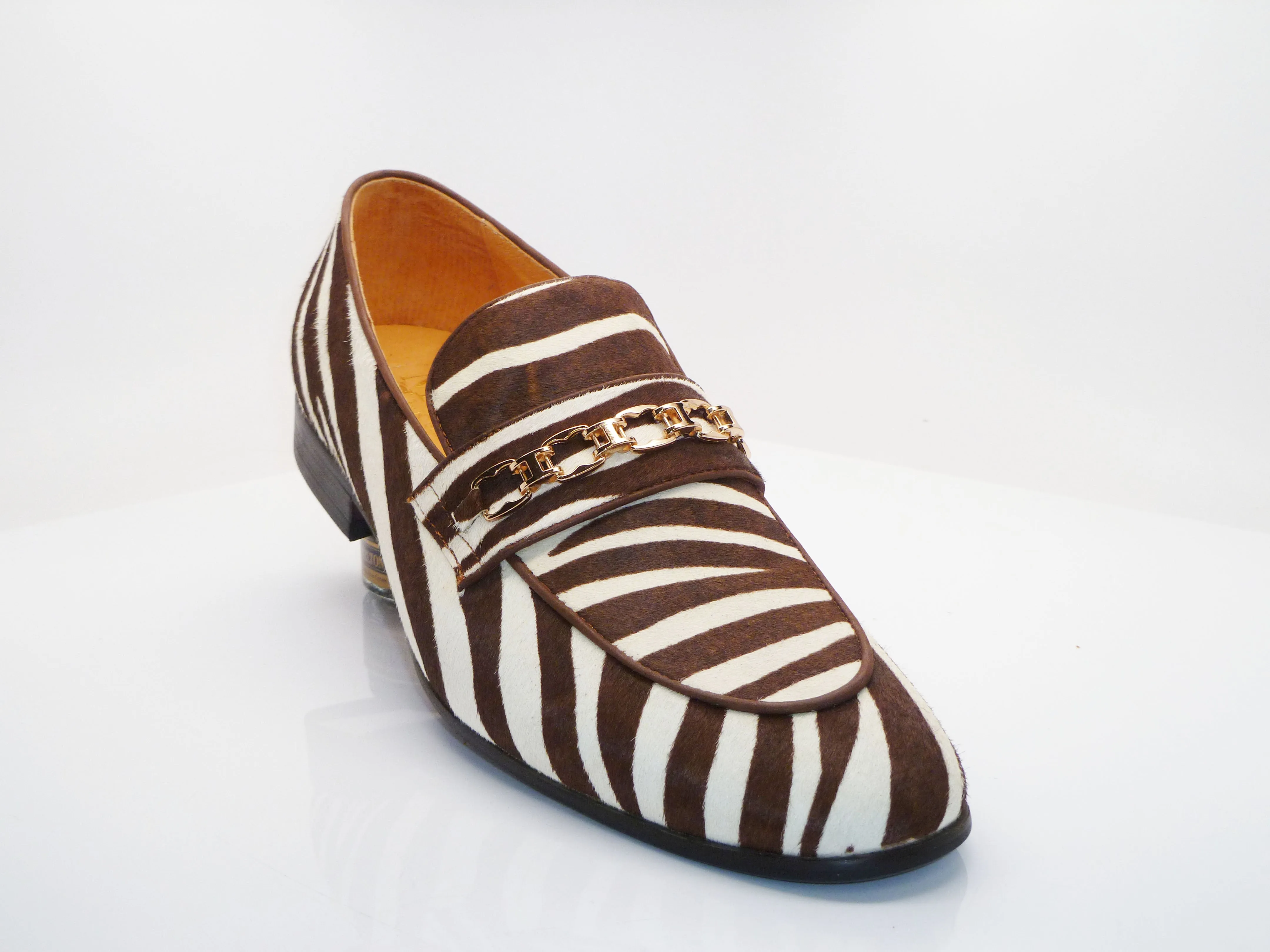 Pony Hair Slip-On Loafer Brown/Cream