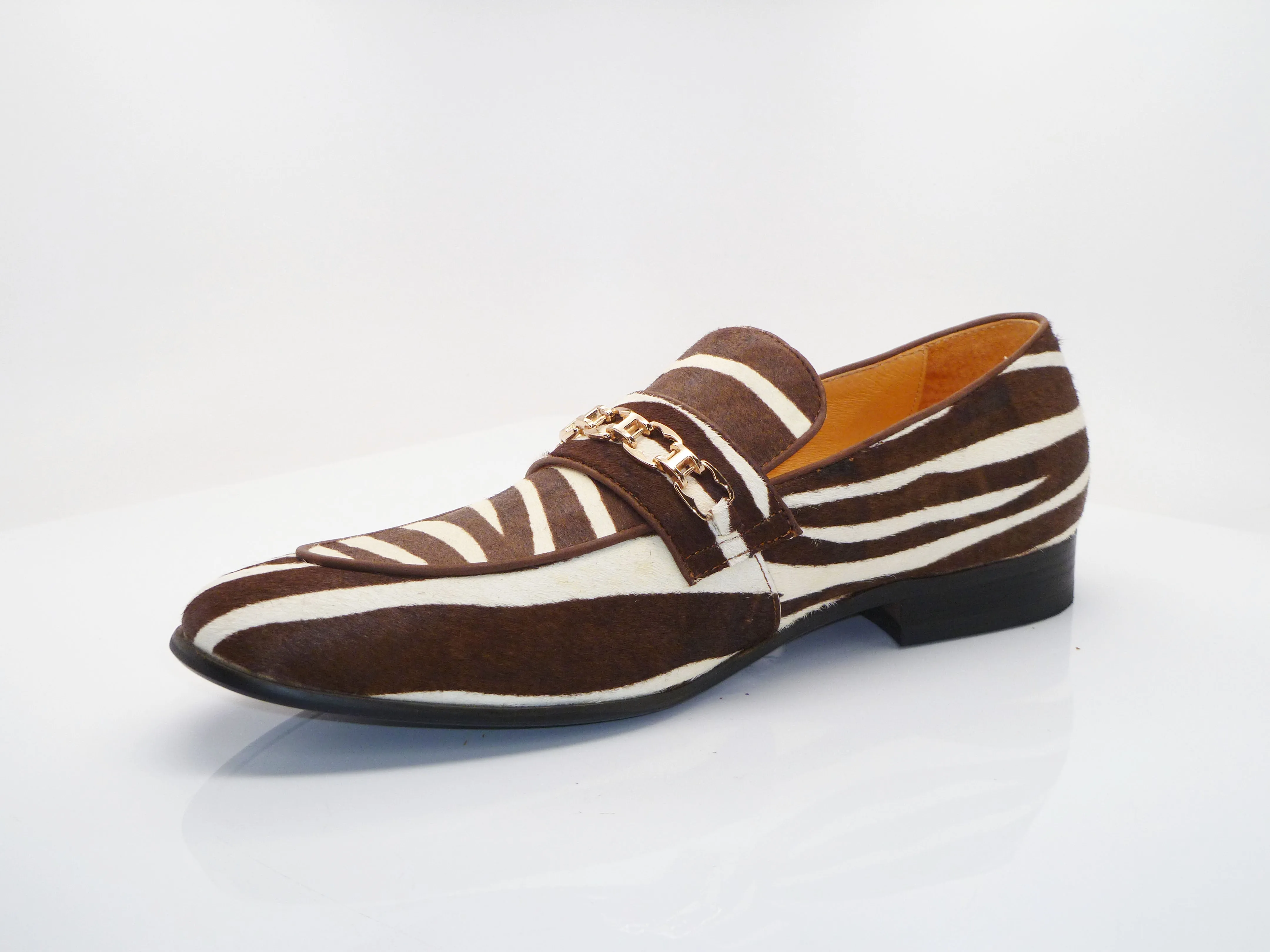 Pony Hair Slip-On Loafer Brown/Cream