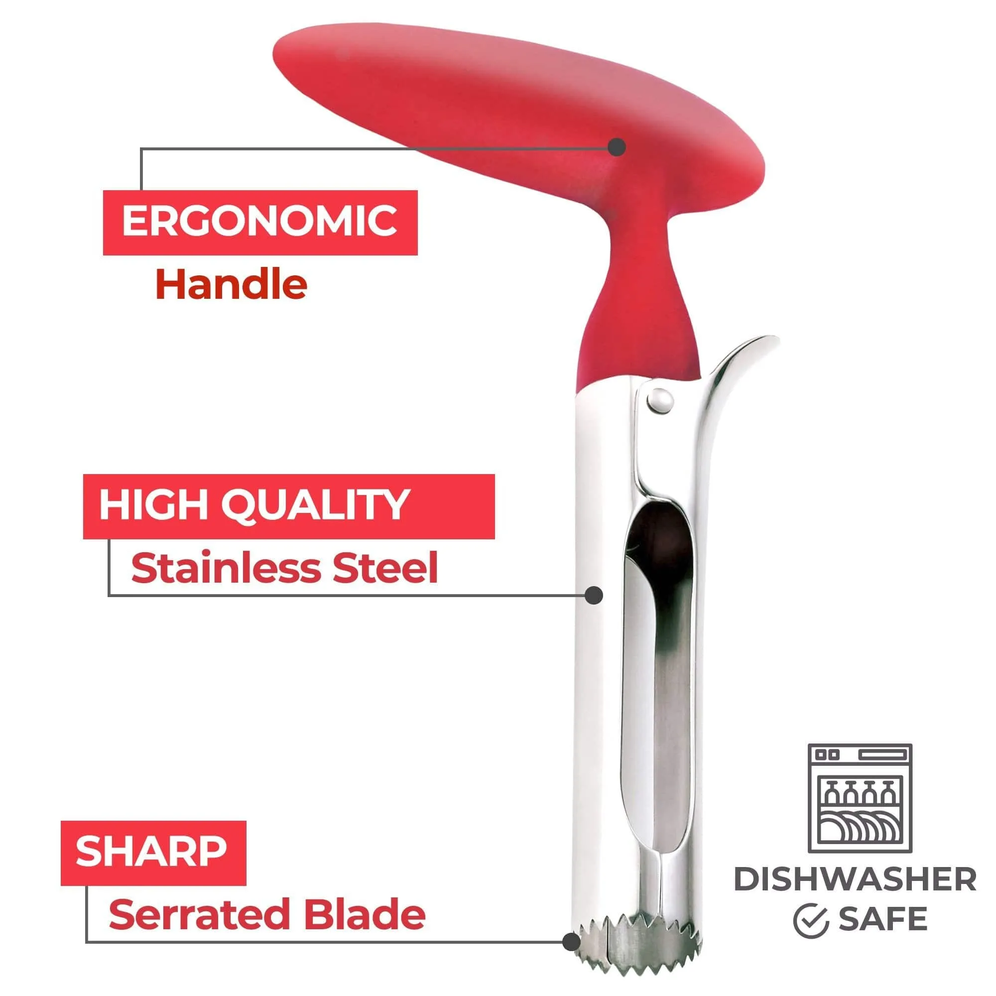 Premium Apple Corer - Easy to Use and Durable Stainless Steel