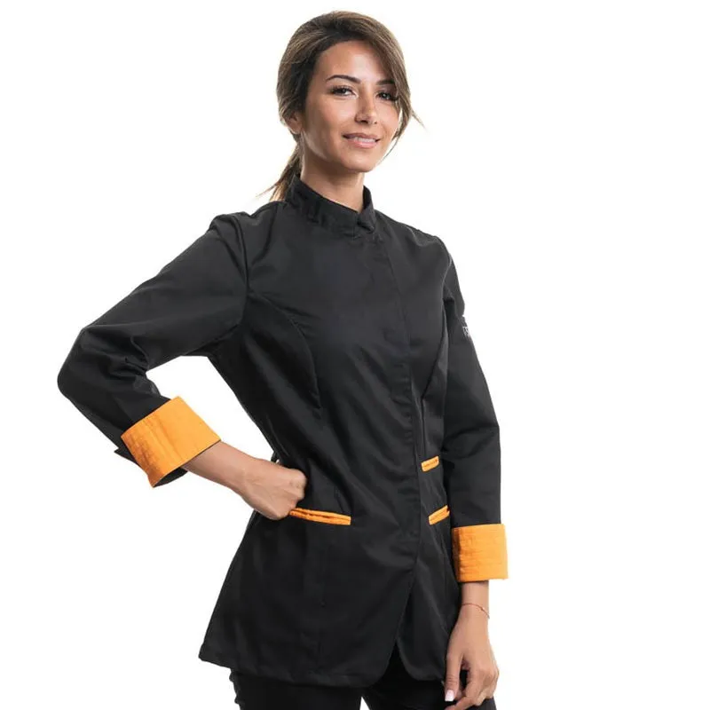 RIA Long Sleeve Kitchen Coat Black Melon - ROBUR