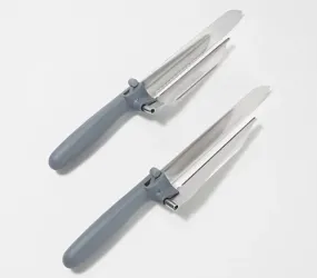 Same Slice 2-Piece Knife Set Gray,