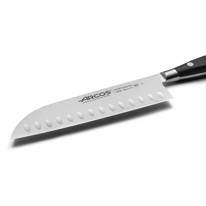 Santoku Knife Honeycomb Blade 7.09 inch Riviera Range - ARCOS