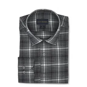 Scott Barber | Washed Melange Black Sport Shirt