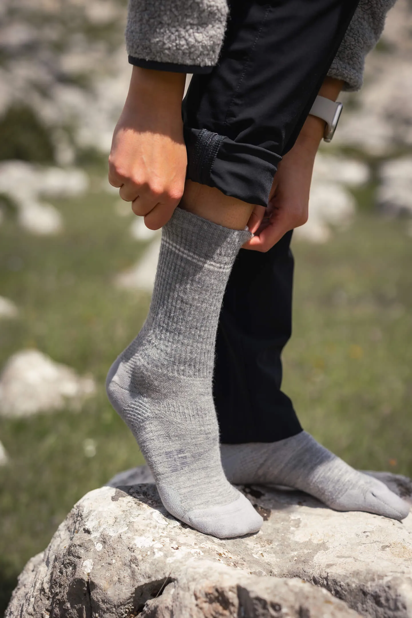 Seceda Light Merino Crew Socks Sand