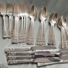 SOLD Vintage Coronation 1930s Silver Plate Flatware, 48 Piece Set