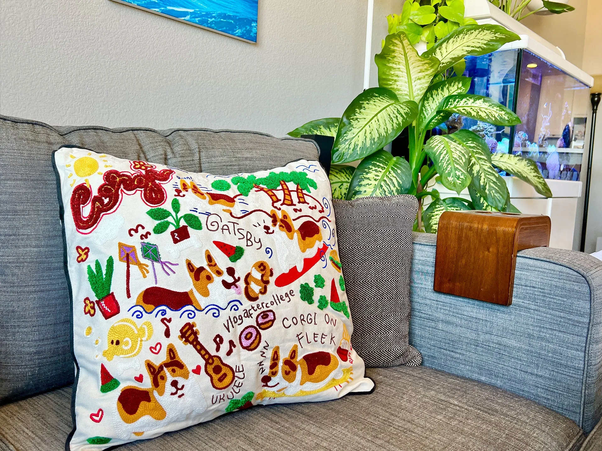 Special Corgi On Fleek XL Embroidered Cushion [Limited Edition]