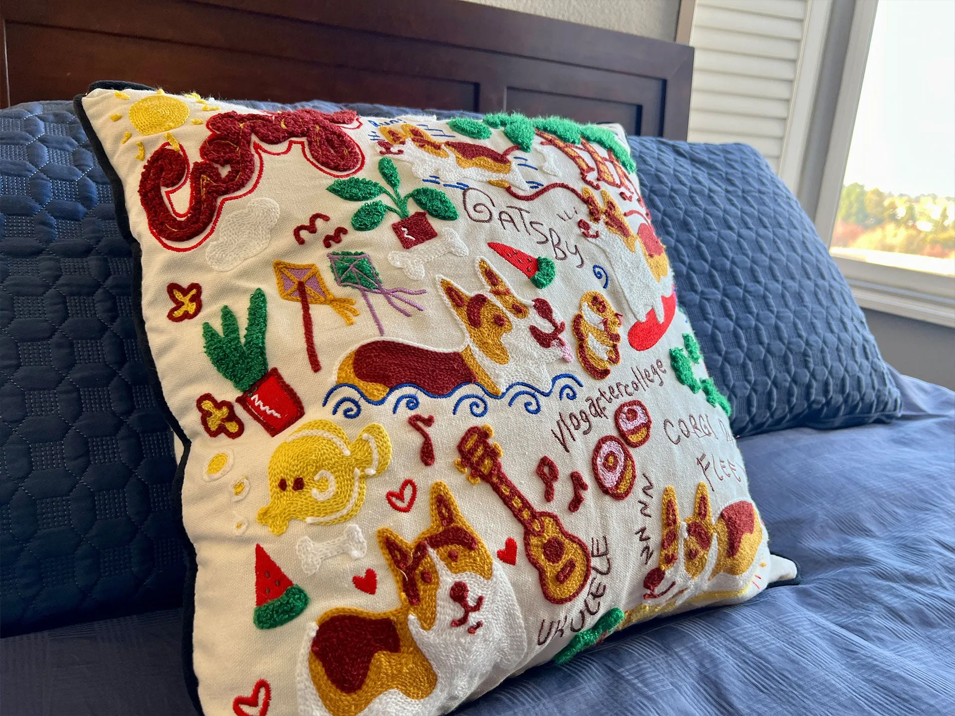 Special Corgi On Fleek XL Embroidered Cushion [Limited Edition]