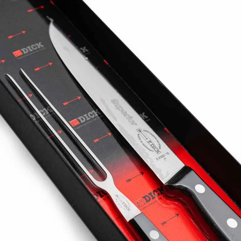 Stainless Steel Carving Set with Slicing Knife and Carving Fork - DICK