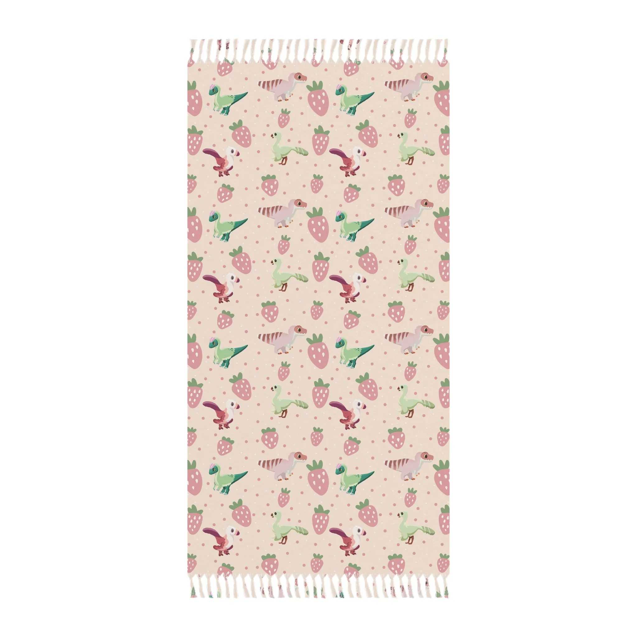 Strawberry Dinos - Boho Beach Cloth