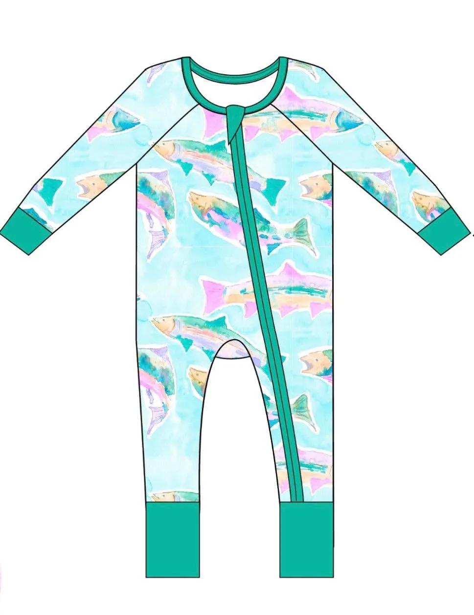 Sweet Bay Clothing - Fish Zipper Onesie