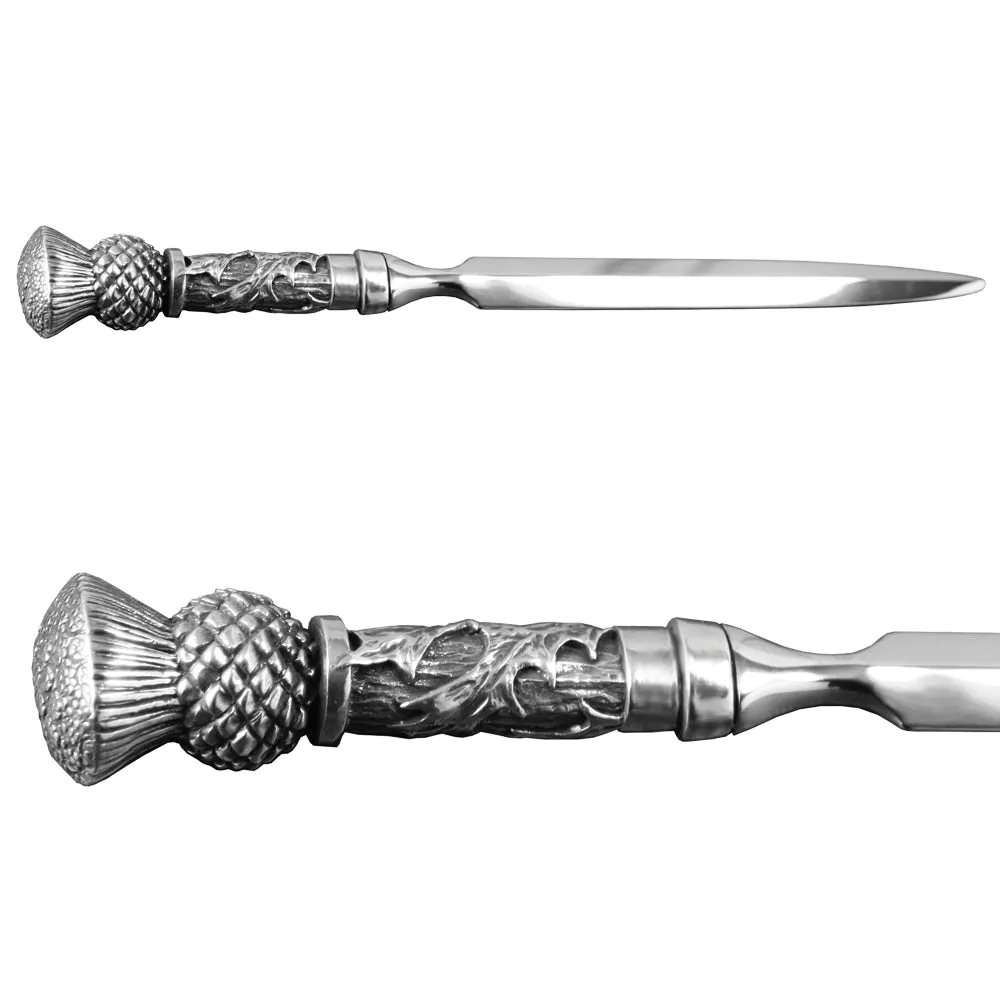 THISTLE HANDLE PEWTER LETTER OPENER KNIFE