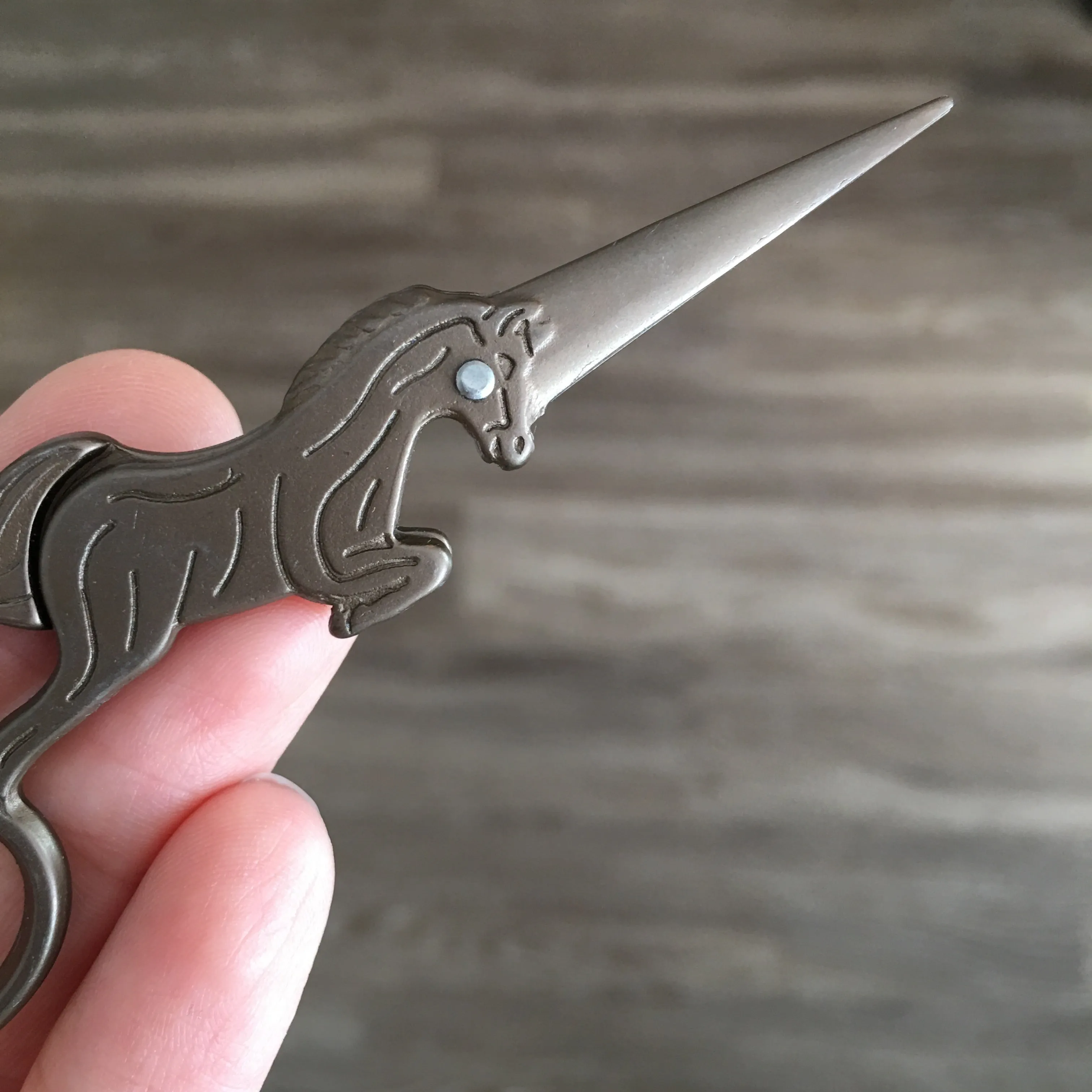 Unicorn Bronze Stainless Steel Embroidery Scissors