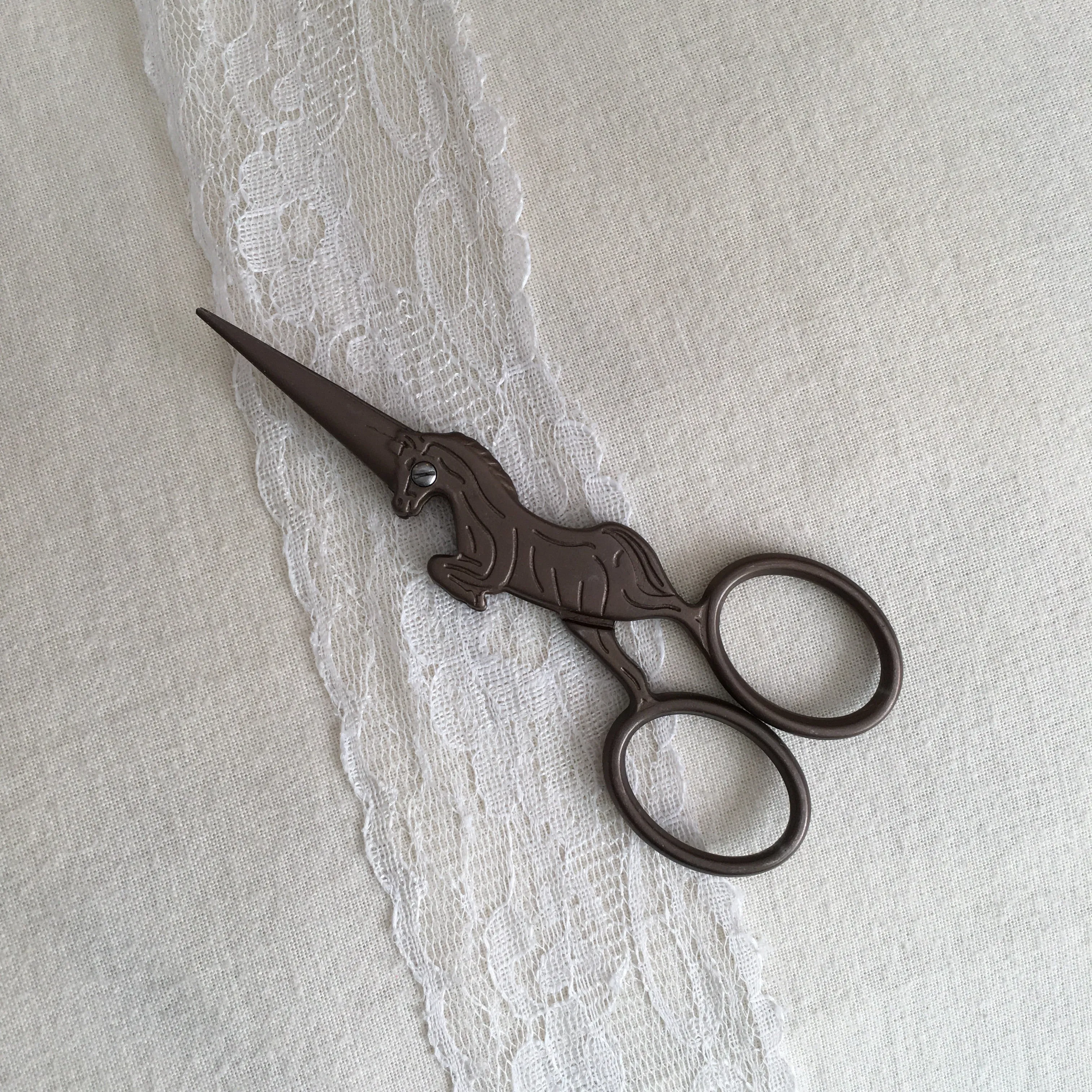 Unicorn Bronze Stainless Steel Embroidery Scissors