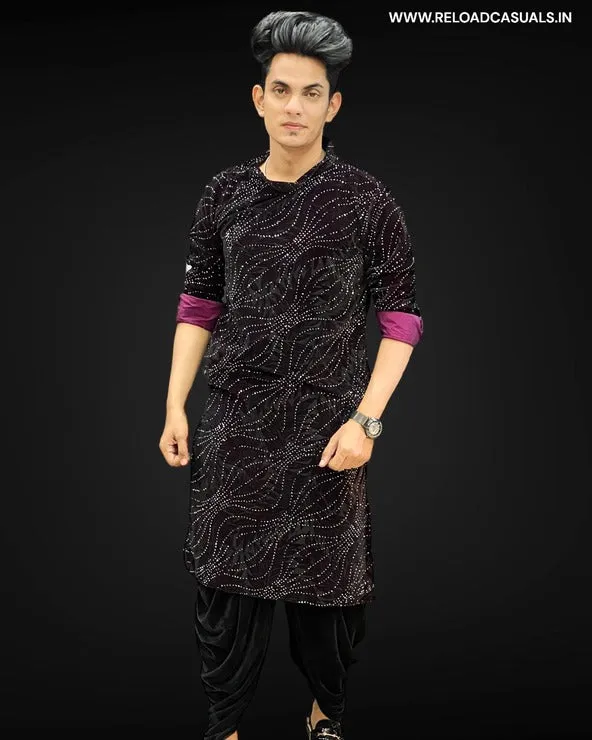 Unique Diamond Designer Work Kurta & Pyjama - Combo