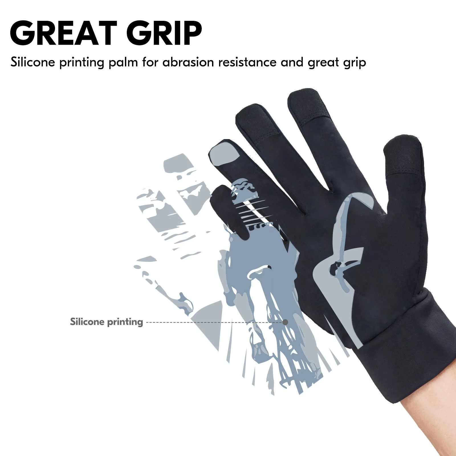 VGO 1 Pair 5°C/41°F Full Finger Cycling Gloves,Cold Storage Work Gloves, Anti-Slip Fitness Training Outdoor Gloves(FT2517)