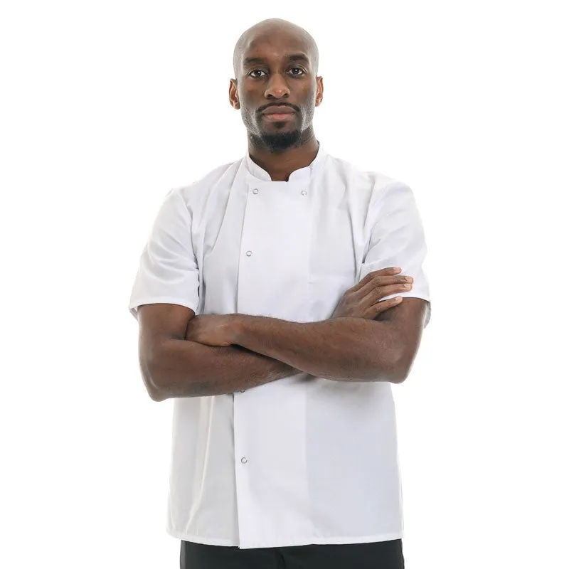 White Chef Coat Long Sleeve Inox - ROBUR