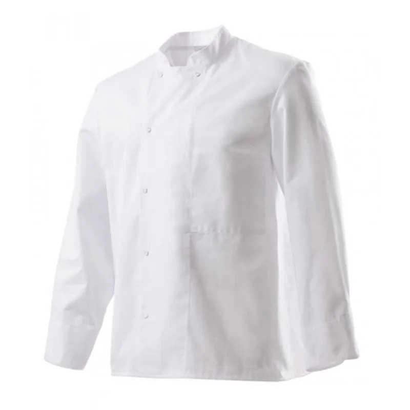 White Chef Coat Long Sleeve Inox - ROBUR