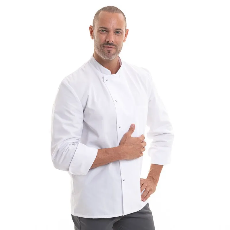 White Chef Coat Long Sleeve Inox - ROBUR