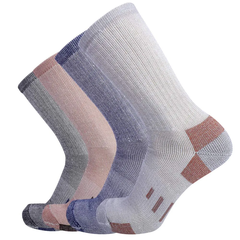 Women's Touch Wear Everyday Cushion Trail Outdoor Crew Socks 4-packs