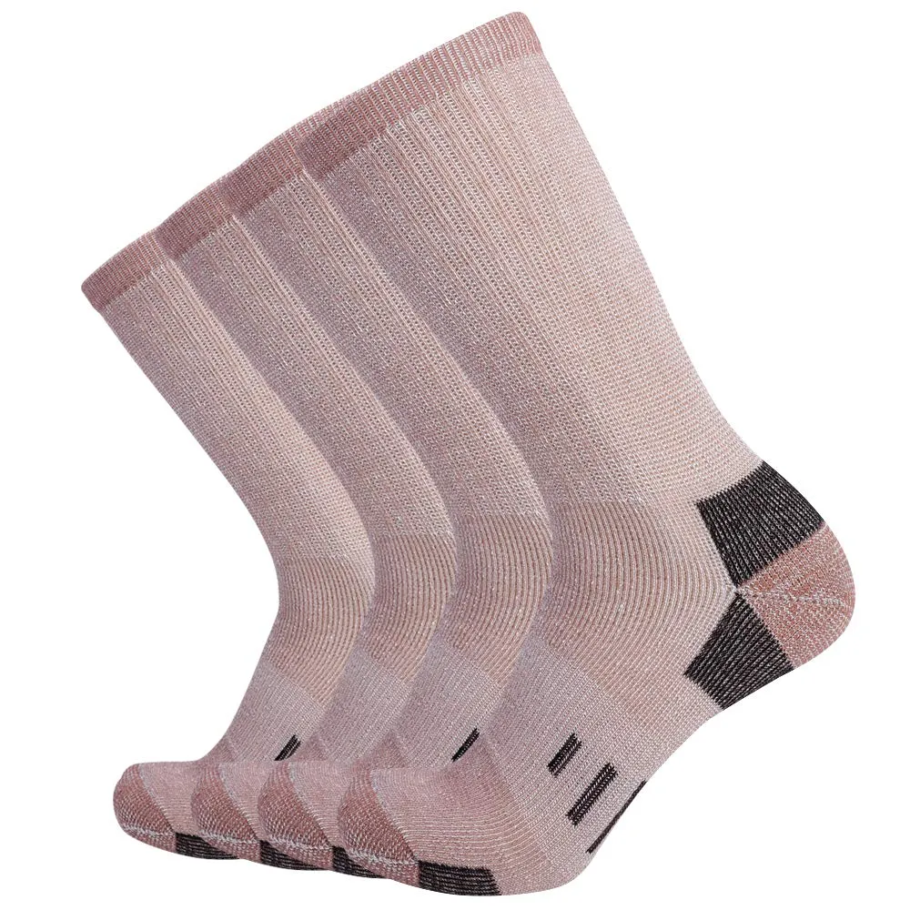 Women's Touch Wear Everyday Cushion Trail Outdoor Crew Socks 4-packs